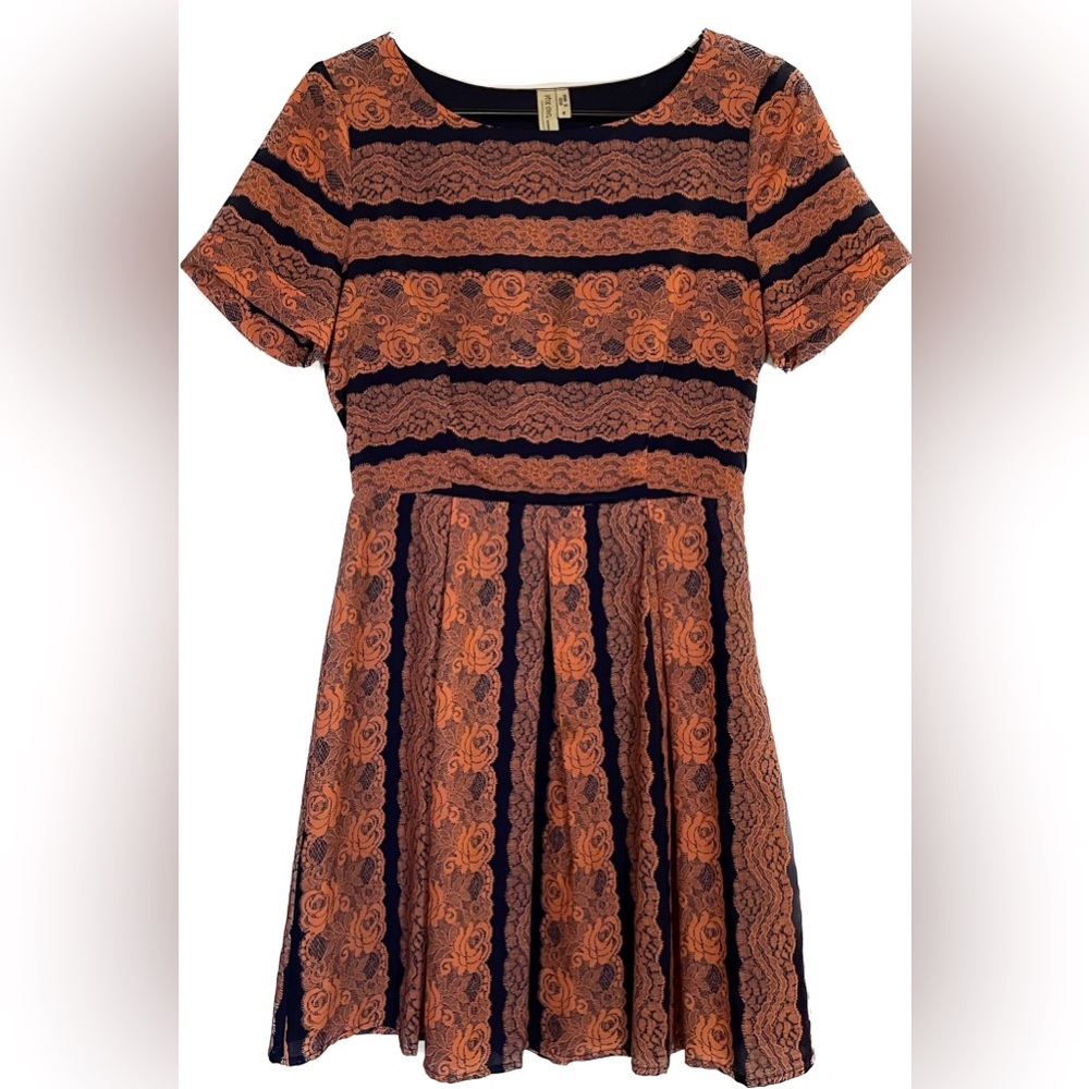 Pink Owl Floral Lace Dress Size Small Vintage ModCloth 🦉👗